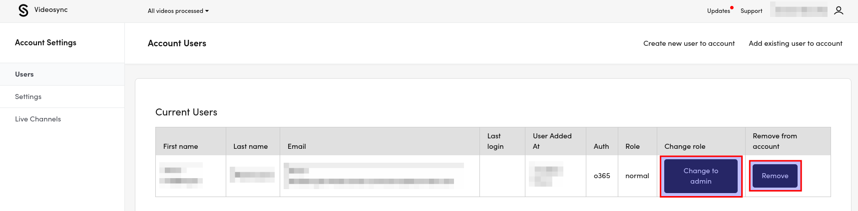 User management
