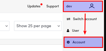 Account settings